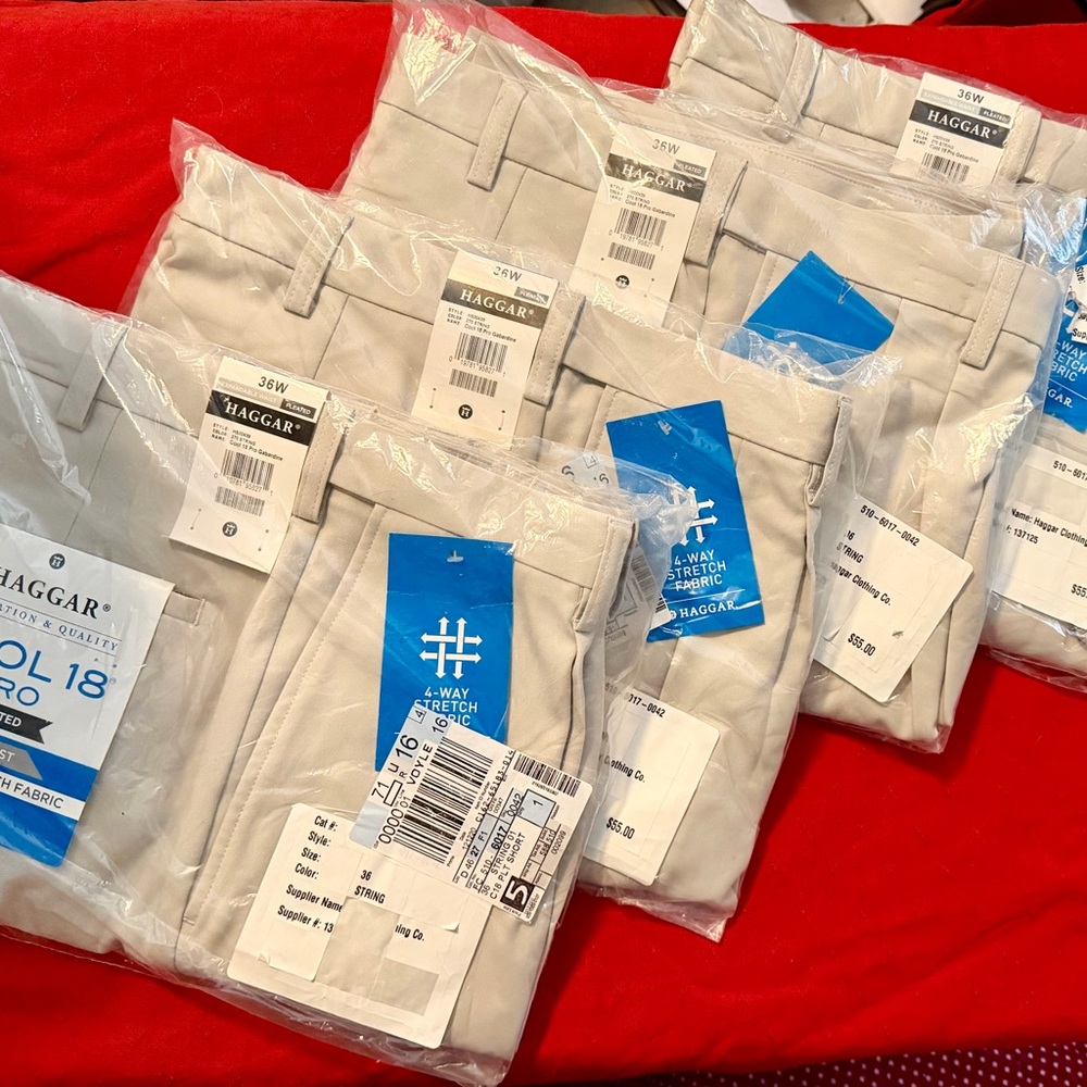 Haggar Men's Tan Shorts 36W- 4available